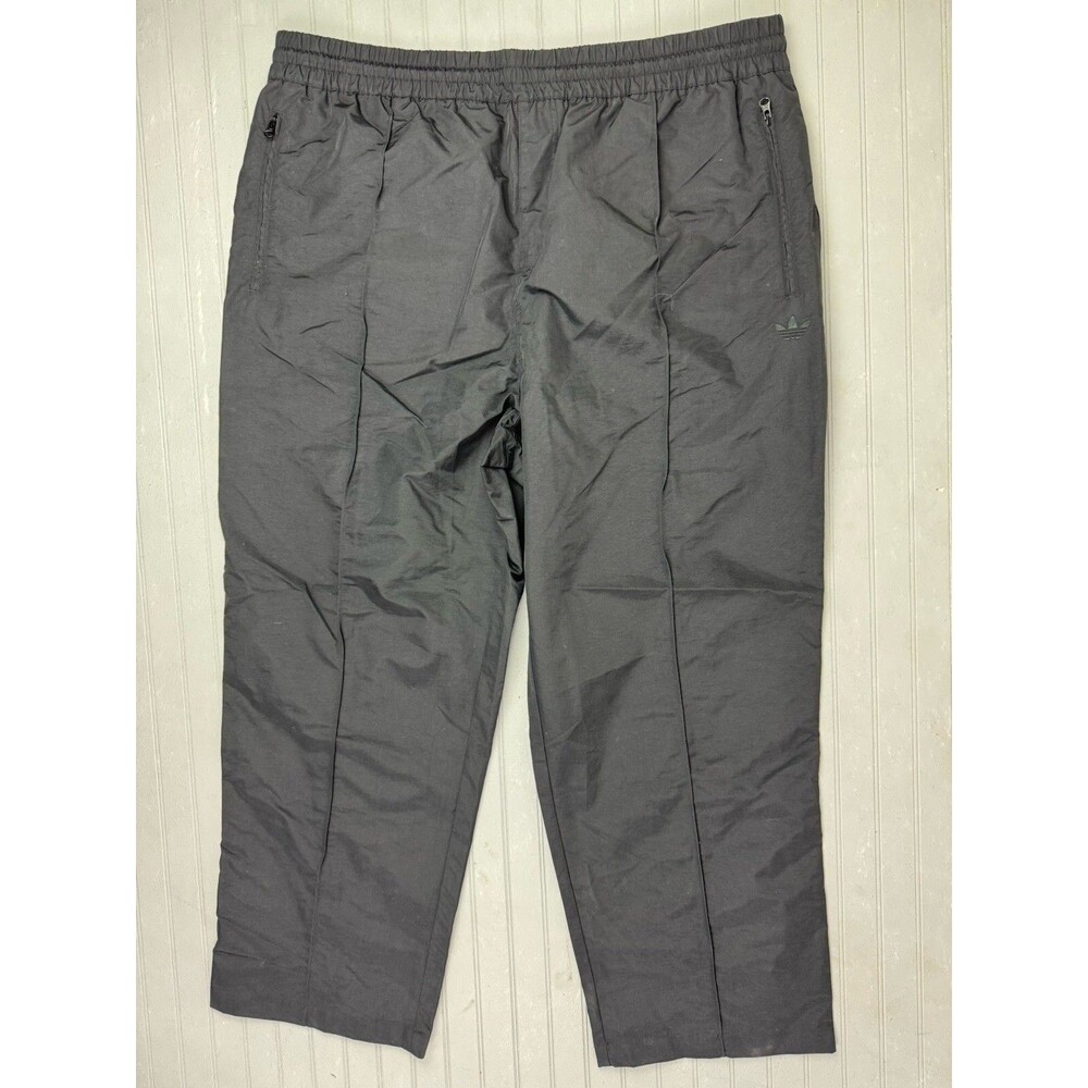 Adidas Size XL Womens Athletic Pants Black Zip Front Pockets Elastic Waist